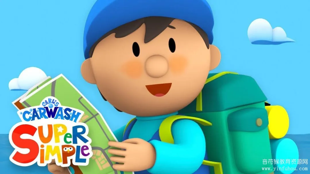 卡尔的洗车店英文版：汽车主题英语启蒙动画片